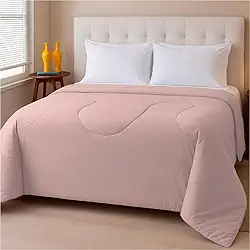 Edredom Dupla Face Toque Macio Arte Cazza Azul Solteiro