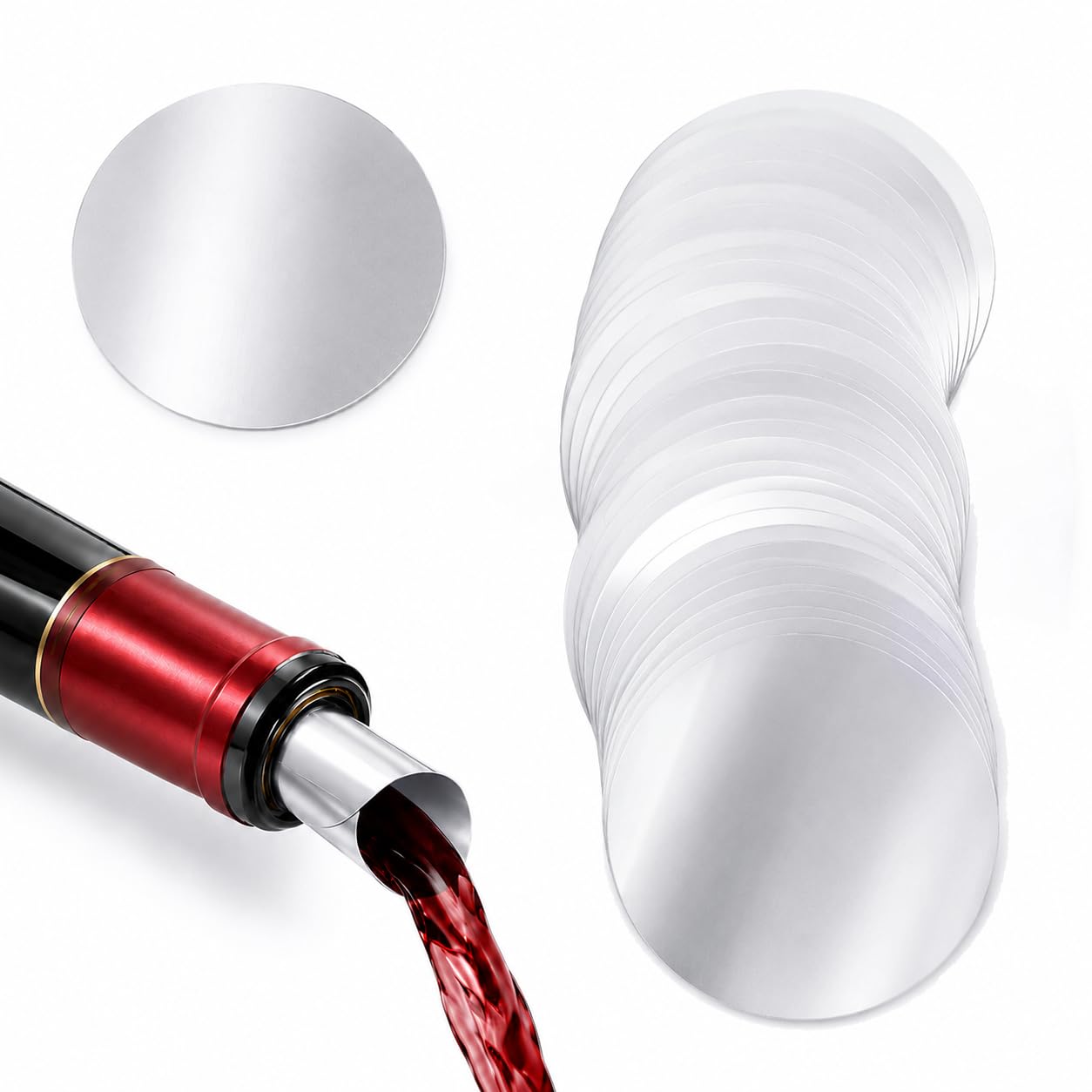 Wine Pourer Discs Flexible Anti Drip Wine Sheets
