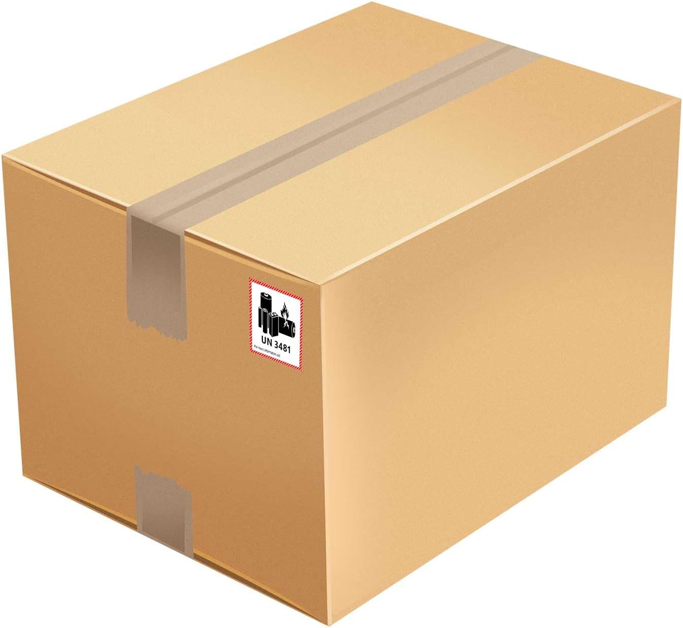 1000-Pack UN3481 Lithium-Lon Battery Caution Labels, 4.7 x 4.3 Inch, Adhesive Safety Stickers for Shipping Lithium Batteries, Transport Warning Labels (UN3481)