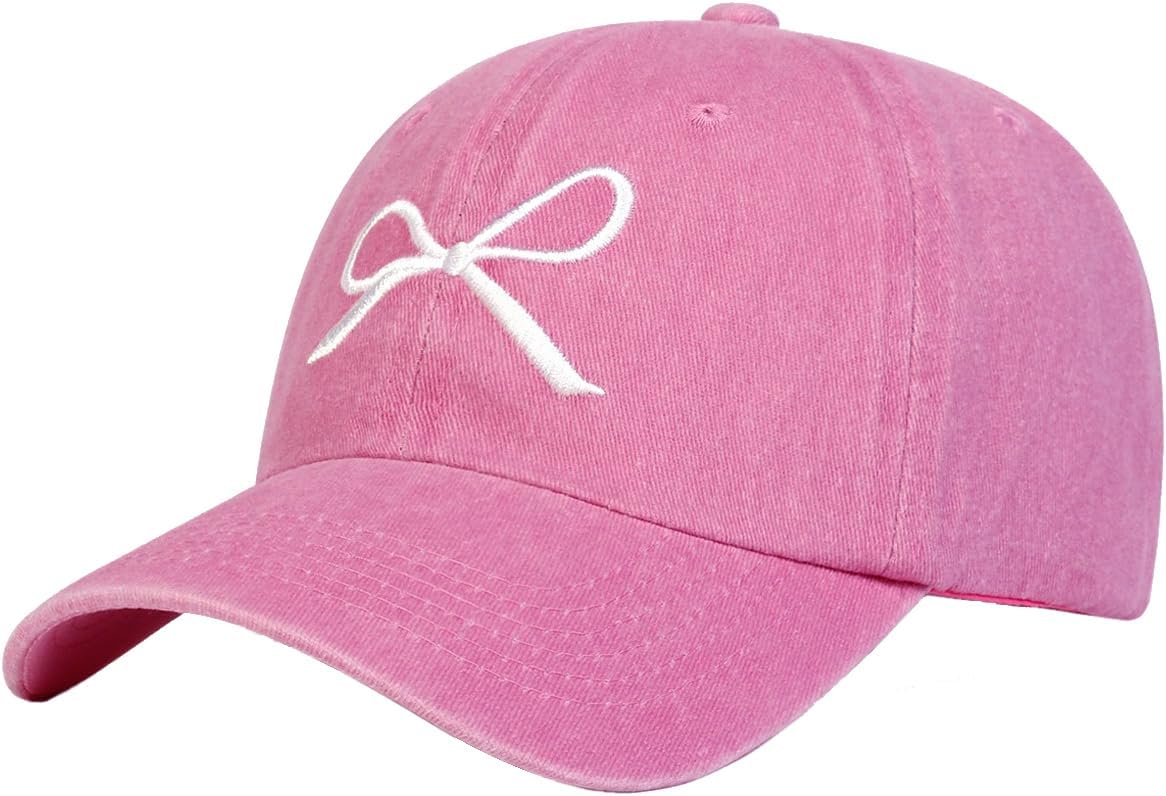 Cute Bow-Tie Baseball Cap Women Y2k Baseball Hat Trucker Hats Summer Trendy image 4