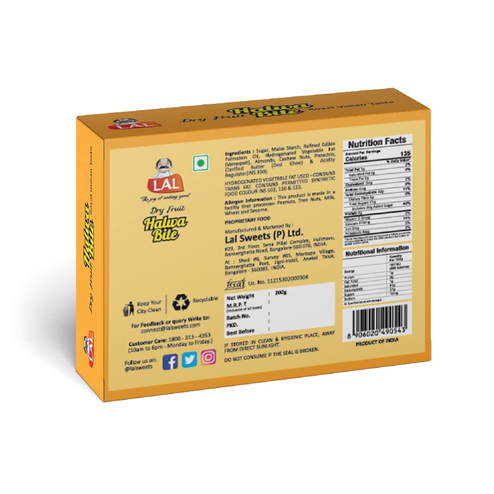 Lal Dryfruits Halwa Bites 200 G
