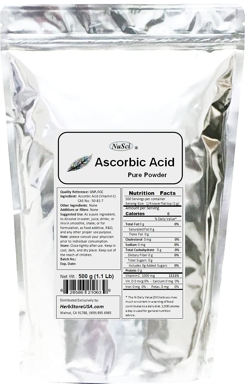 Amazon.com: NuSci 100% Pure Vitamin C Ascorbic Acid Powder VC