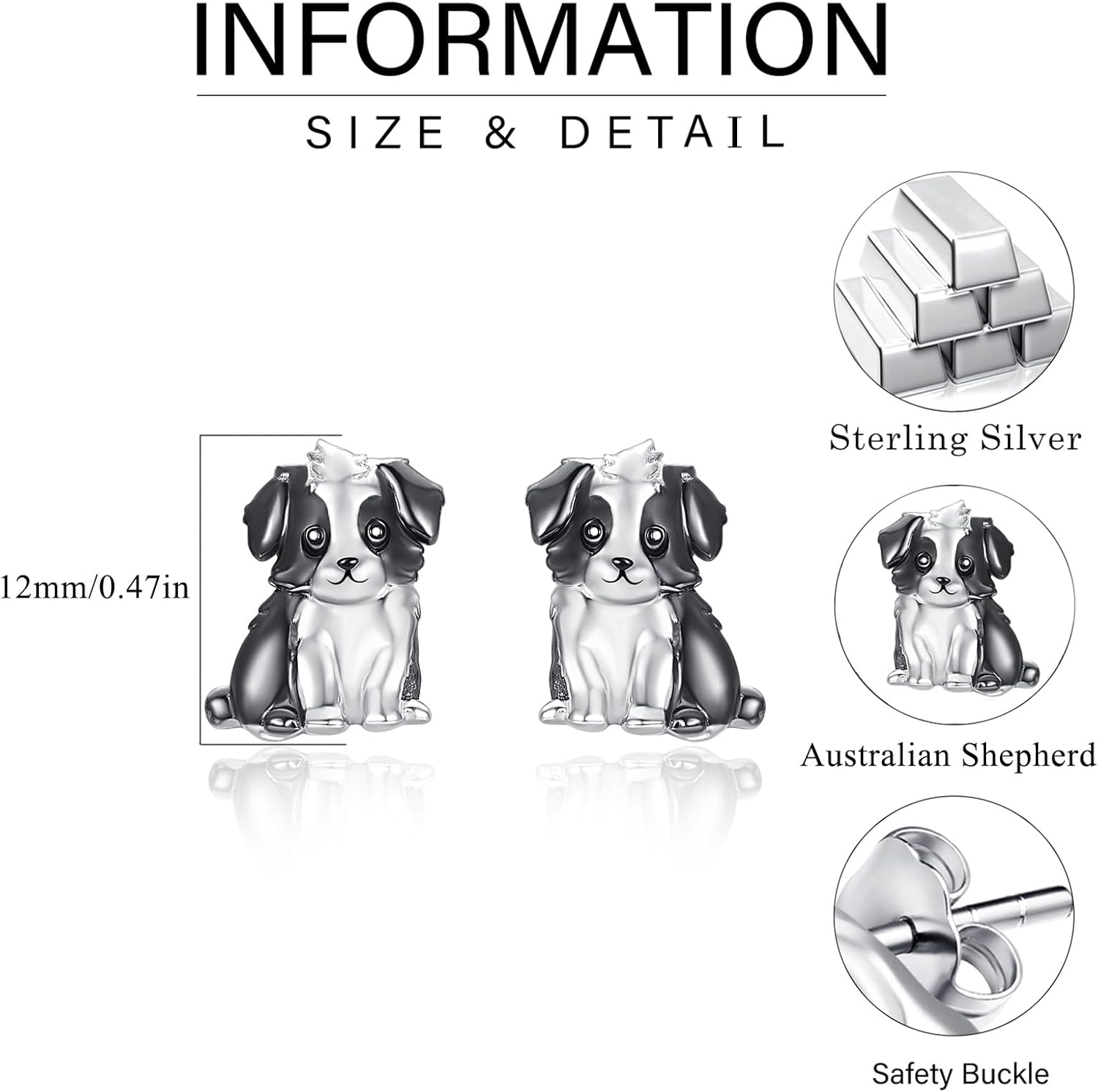 Dreamboat Dog Breed Stud Earrings for Women 925 Sterling Silver Puppy Jewelry Gifts for Dogs Mom Pet Lovers - Image 6