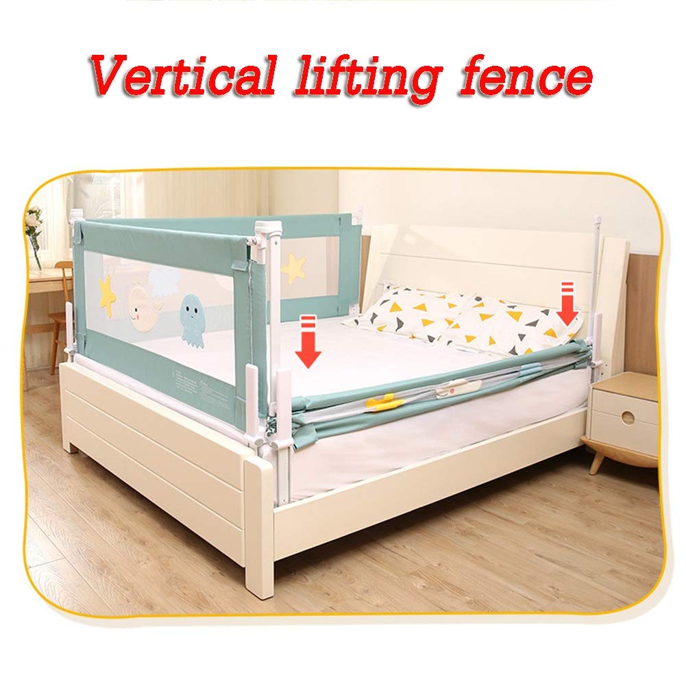 INSMA Bed Rails For Toddlers Extra Tall Kids Bed Guardrail, Vertical Lifting Collapsible Baby