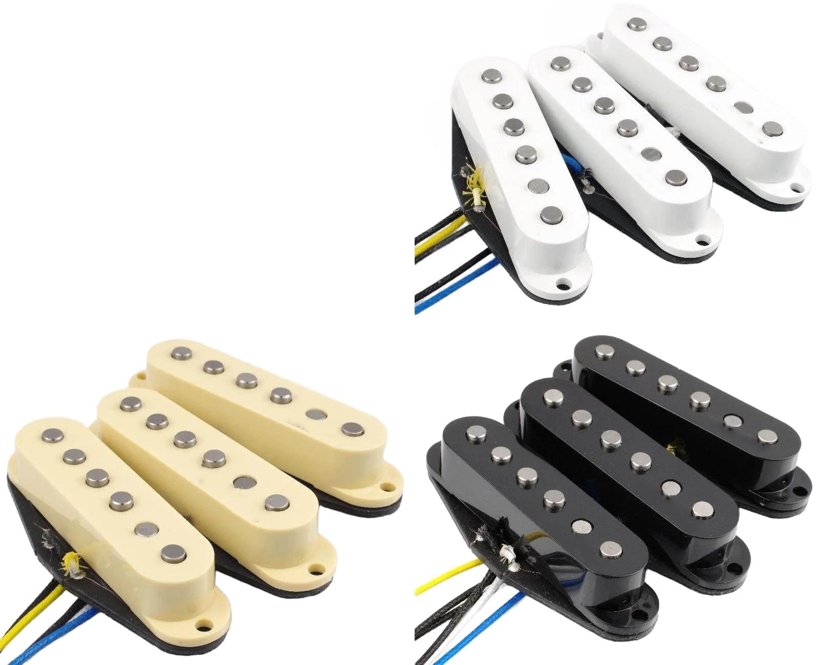 Przetwornik Do Gitary Elektrycznej Przetwornik Do Gitary Elektrycznej | 1 zestaw przetworników gitarowych Alnico5 SSS z pojedynczą cewką(Yellow)