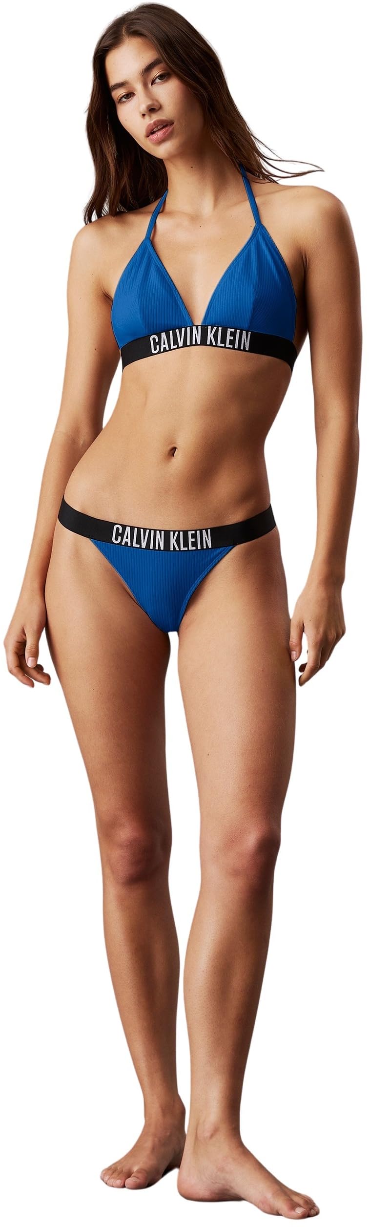 Calvin Klein Donna Top Bikini a Triangolo Imbottitura Estraibile