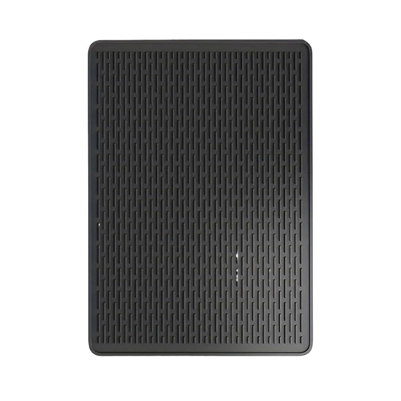 Abtropfmatte Geschirr Abtropfmatte aus Silikon, große hitzebeständige Arbeitsplatten-Schutzunterlage, Mehrzweck-Untersetzer, passend for Glas- und Elektroherde(Black)