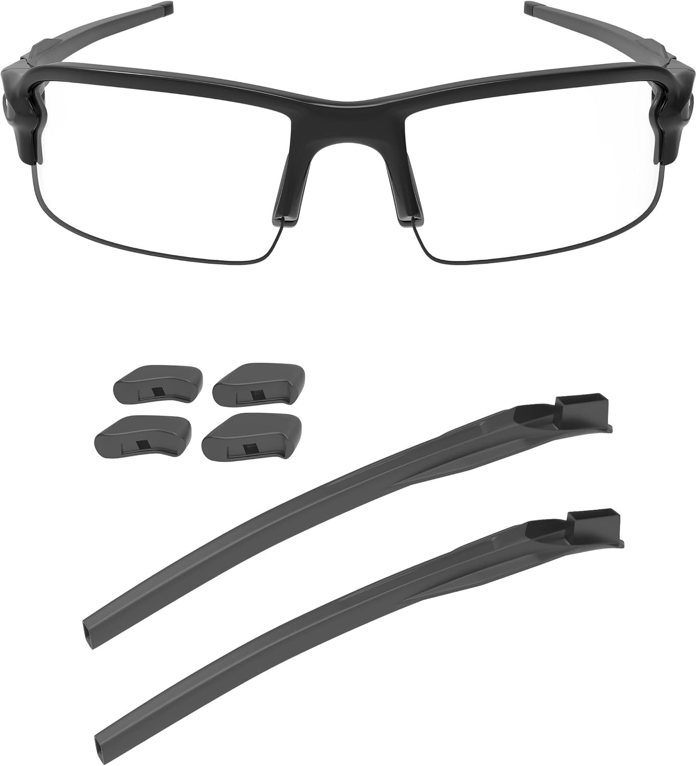 Earsocks Nose Piece Replacement for Oakley Flak 2.0 XL Sunglass, Anti Slip Soft Rubber Kit - Options image 2