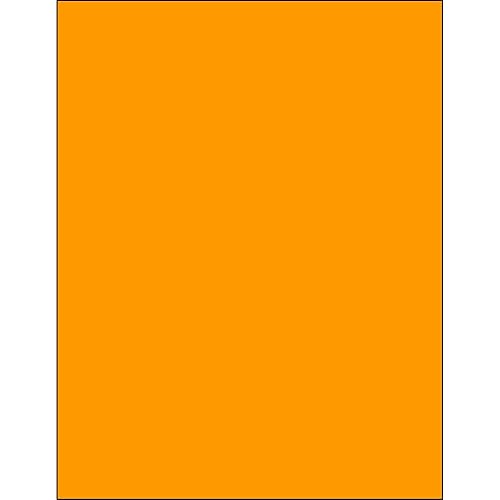 Aviditi Tape Logic 8 12 x 11 etiquetas de envío naranja fluorescente para impresoras láser e inyección de tinta adhesivo permanente hoja de 8 12 x