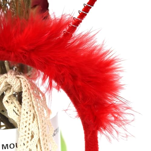 Miniatura 4 de CIVFCRT Diademas de corazón para el día de San Valentín bandas para el cabello con corazón con purpurina y diademas de felpa para fiestas de