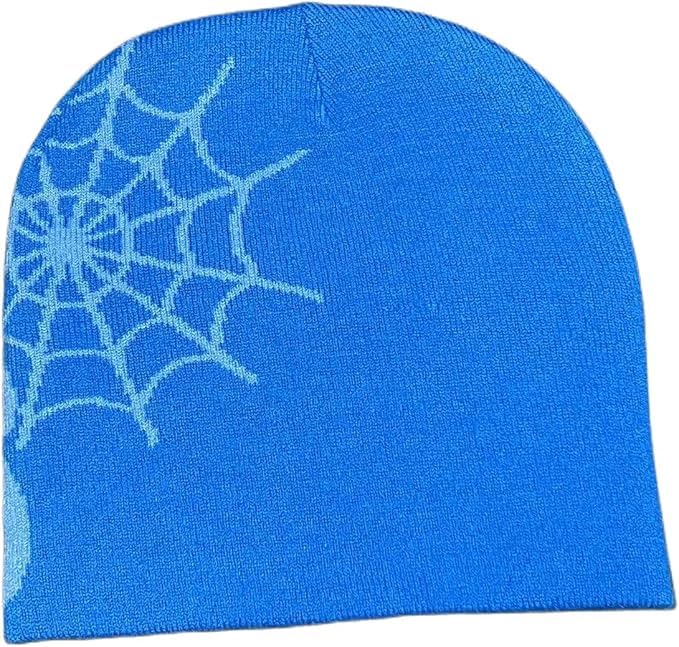 Image of Printed Beanie Hat, Beanies Y2K Winter Hats Streetwear Skull Cap Double-Layer Knitted Beanies Warm Knit Beanie, Hip Hop Streetwear Clothing