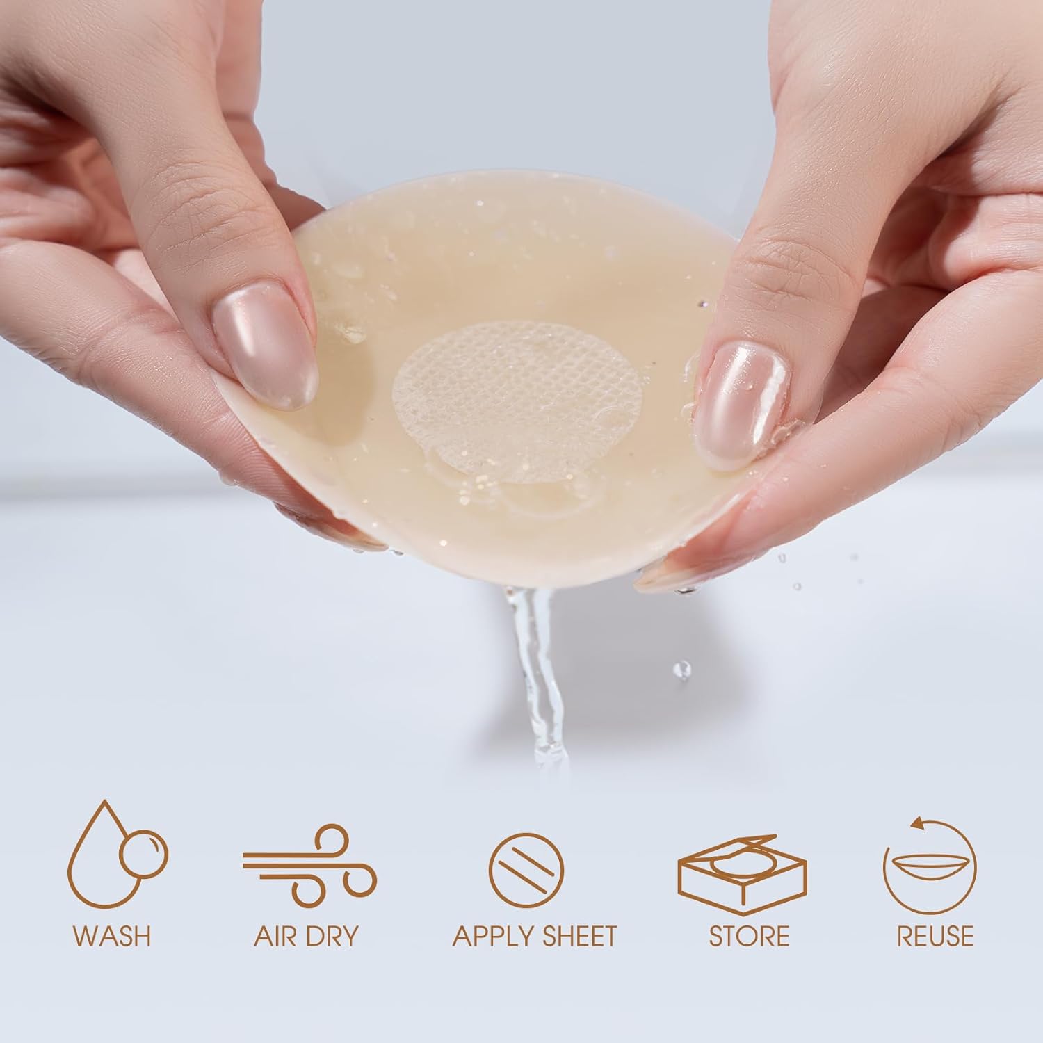 Nipple Covers For Women – Paper-Thin Nipple Covers 0.02" Edge With Case, Reusable Silicone Nipple Covers For Braless - Image 6