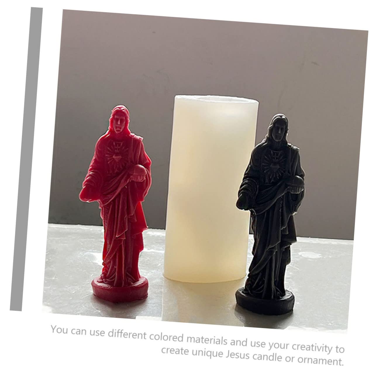 Silikonform und Bequem zu Verwenden Hitzebeständig für Kerzen in Jesus Form und Seifenformen aus Gips und Beton für Selbstgemacht Kerzenherstellung