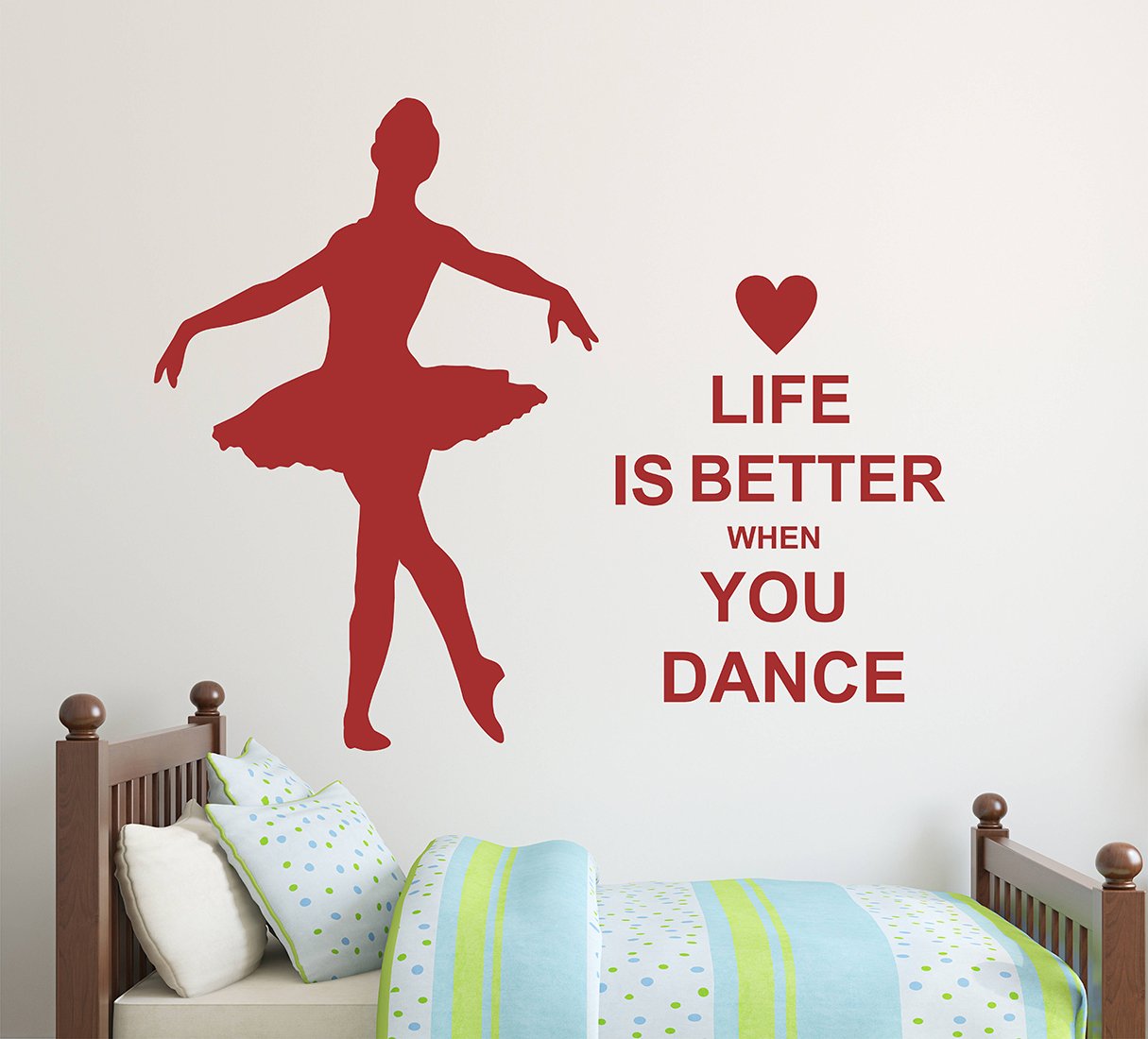 Wallstick Life is Better When You Dance wallstickers (Vinyl 80 cm x 65 cm)