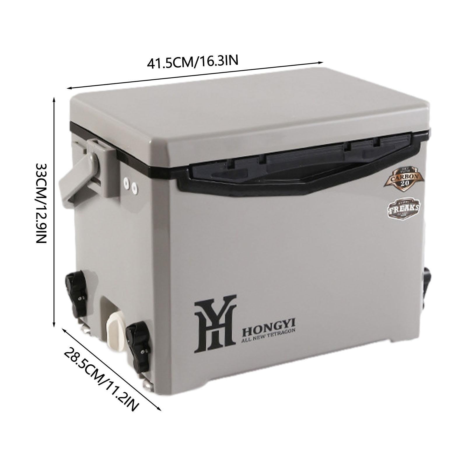 Maciun - Caja de hielo aislada, refrigerador portátil ultraligero | refrigerador duro para viajes, bebidas, barcos, pesca, bebidas, barbacoa, picnic