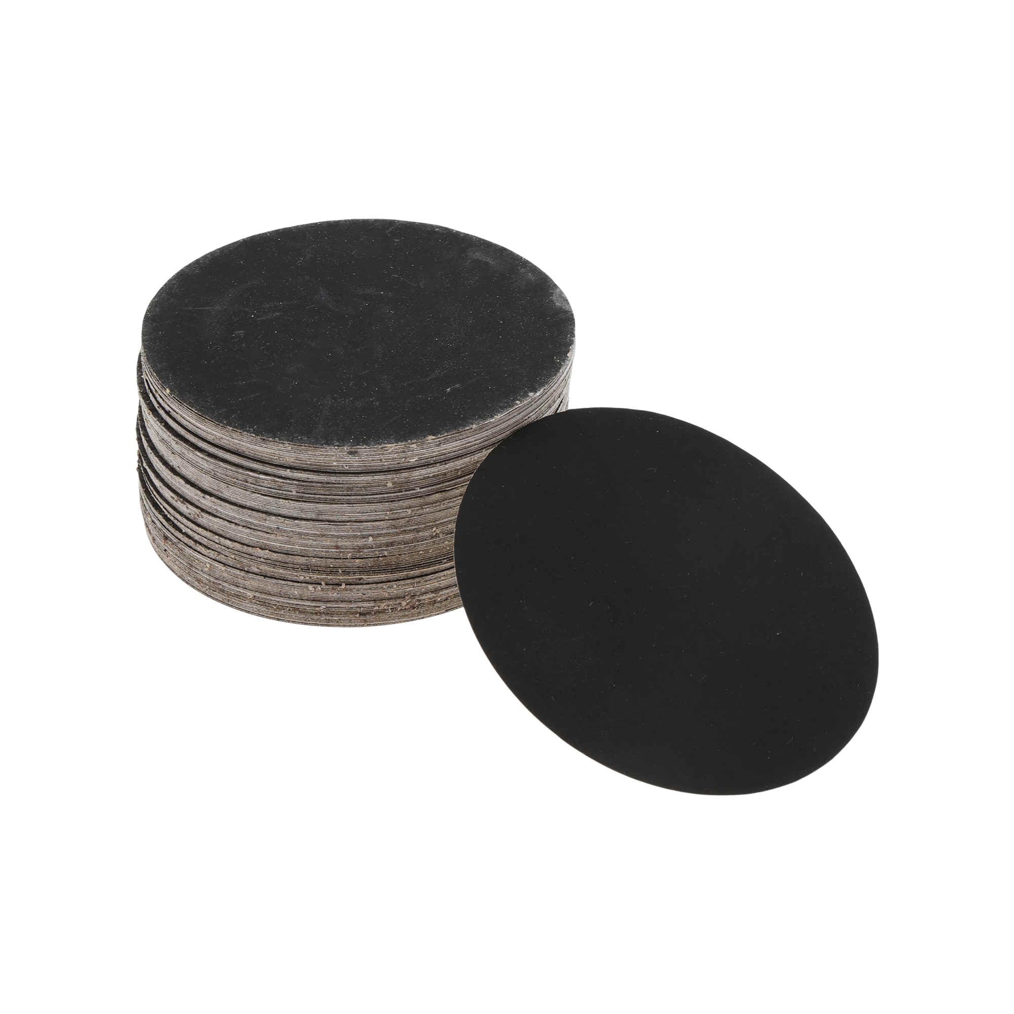 A ABSOPRO Sandpaper Hook & Loop Sanding Sheets 75x75mm Black 1500 Grit Efficient Grinding and Polishing Automobile Manufacturing and Repair Metal Processing