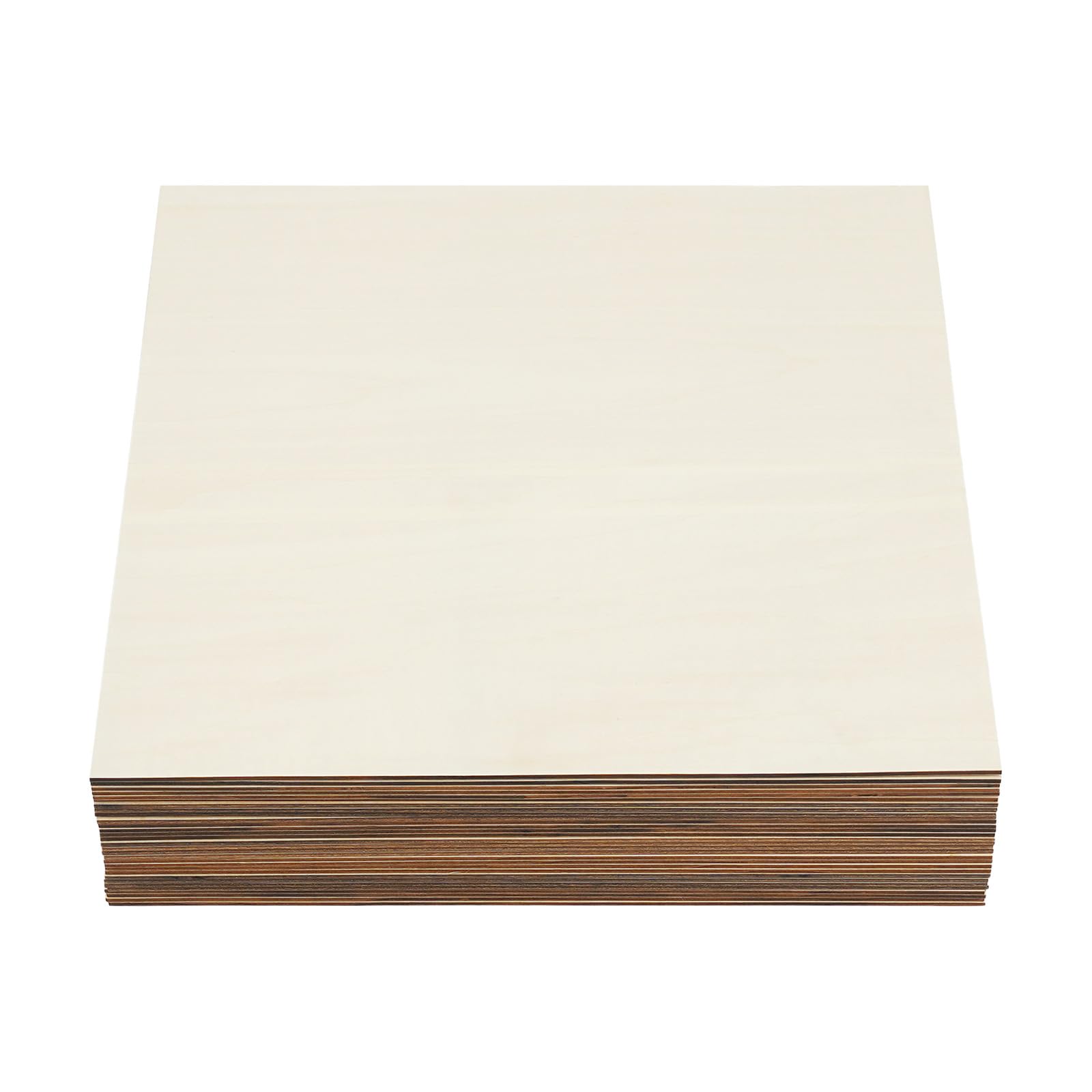 Zestaw 30 płyt Basswood 40 x 40 cm | grubość 2,7 mm | płyty ze sklejki z drewna lipowego | idealne do cięcia laserowego, CNC, modelarstwa i majsterkowania | naturalny rysunek słojów drewna | łatwe
