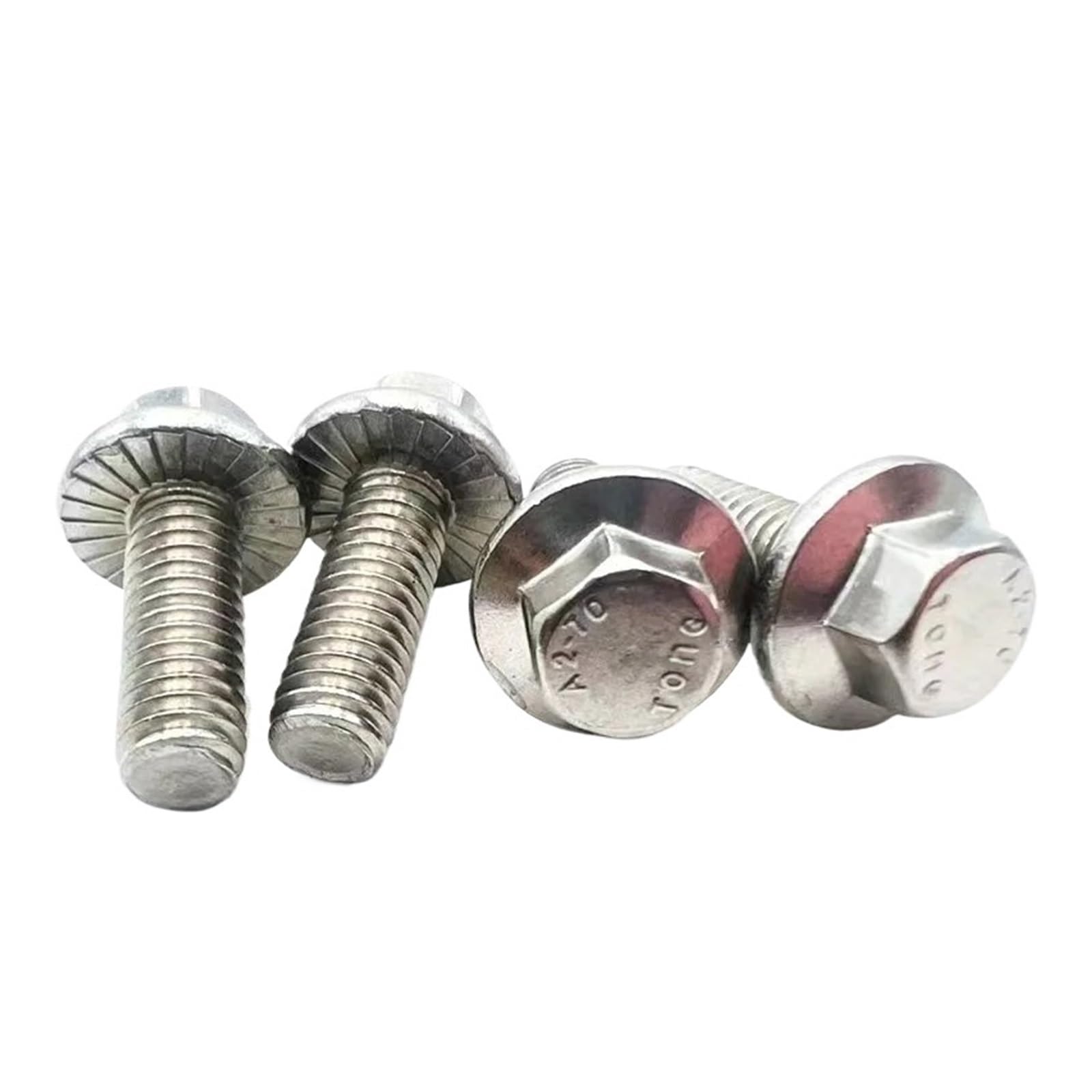 2-10 Pz M5 M6 M8 M10 M12 A2-70 In Acciaio Inox 304 GB5787 Testa Esagonale Seghettata Flangia Vite Rondella Bullone