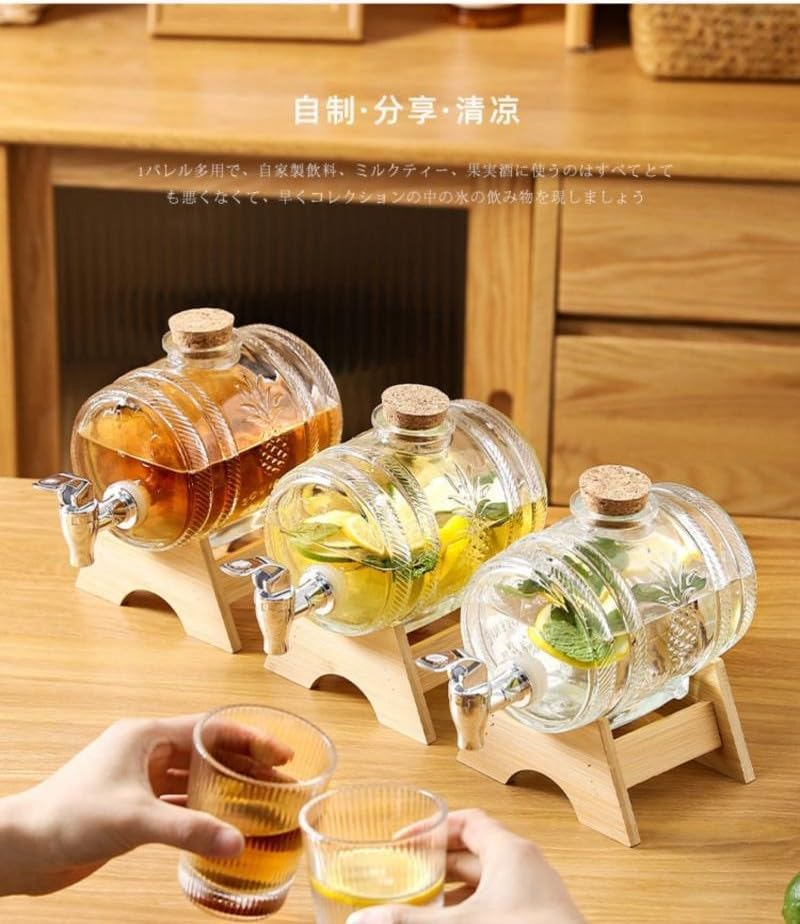 Amazon.co.jp: 冷水ポット、ドリンクフルーツティーガラス、うワイン樽 