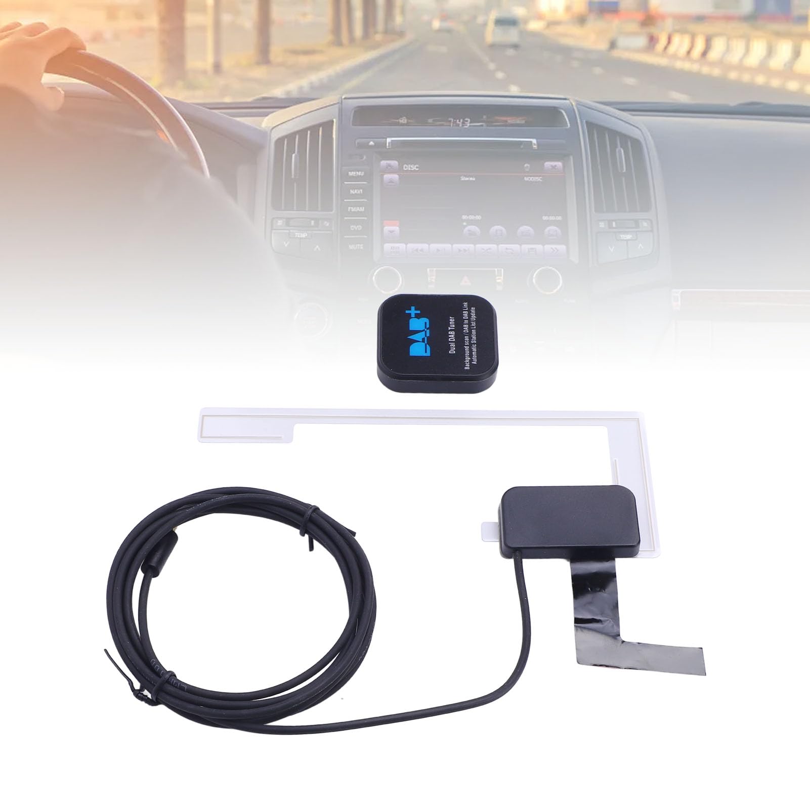 Ricevitore Radio DAB Alimentato Tramite USB, Adattatore Radio Digitale Plug and Play con Commutazione Automatica della Frequenza per Autoradio - Suono Cristallino, Stazione Automatico,