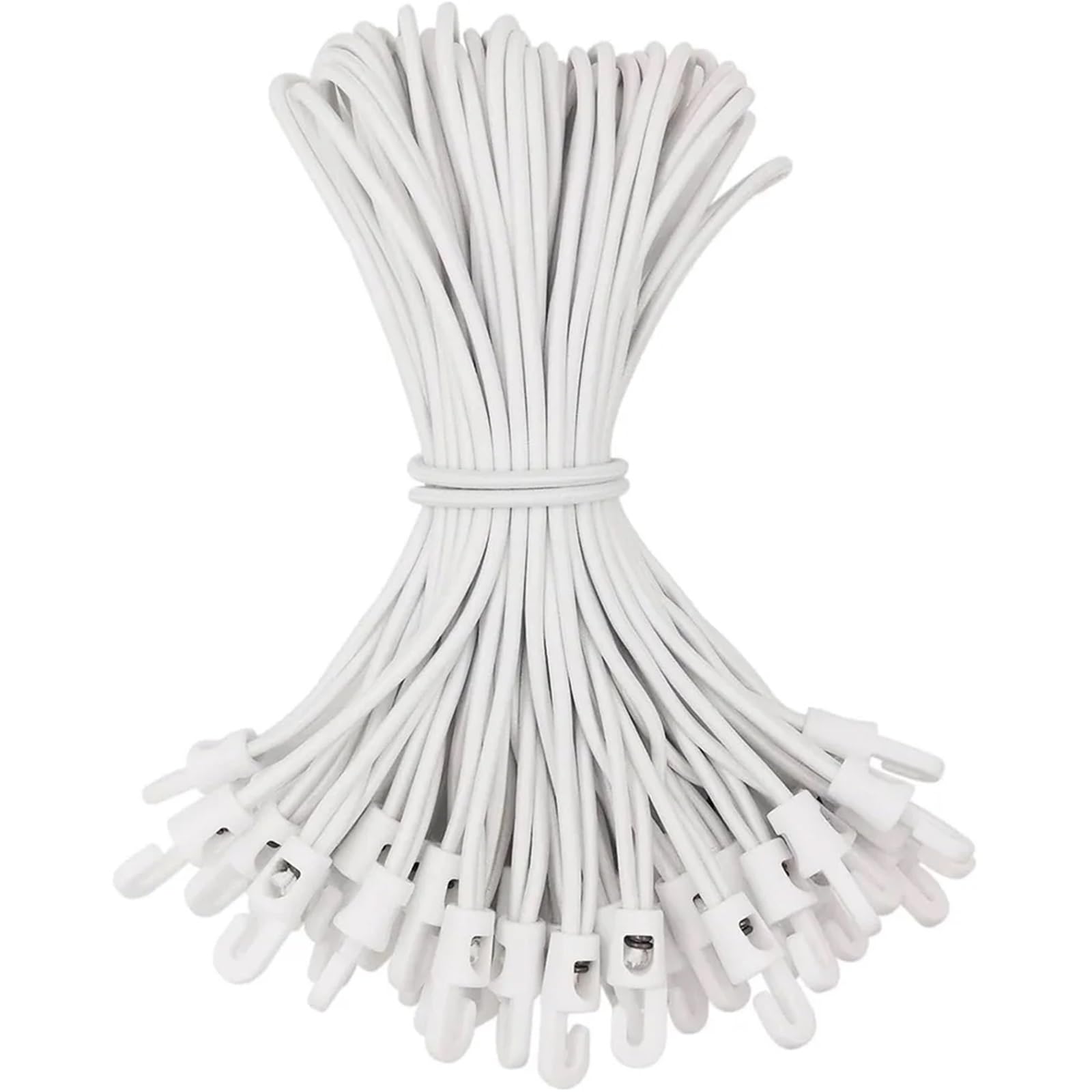 60 Pcs Bungee Cords with Hooks 25cm Rubber Tensioner for Camping Tarpaulin