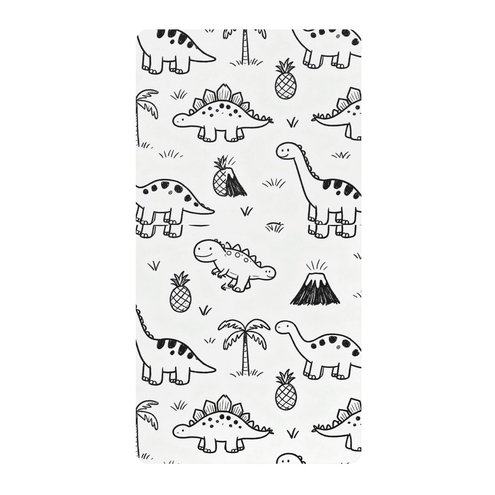 Drap de berceau en coton doux de qualité supérieure avec imprimés dinosaures chic