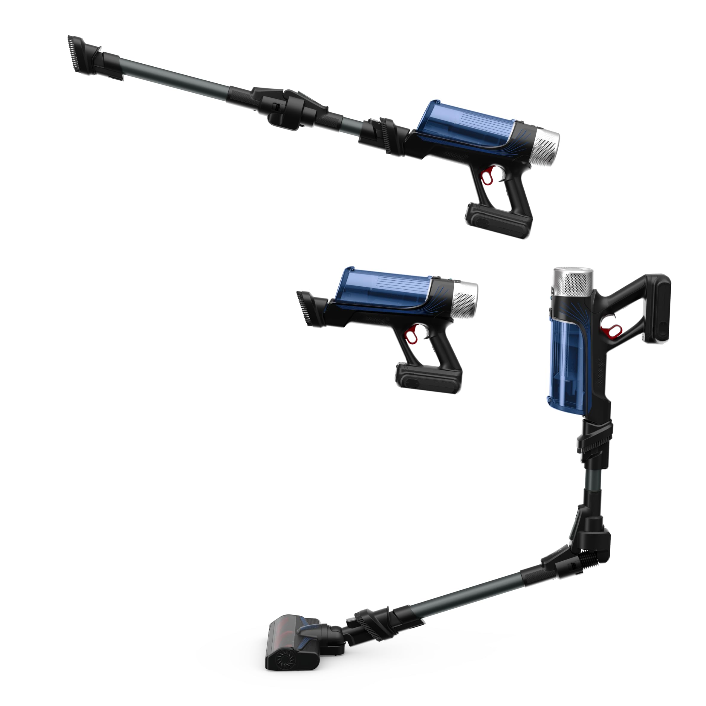 Rowenta X-Force Flex 9.60 Aqua, Aspirapolvere Lavapavimenti, Scopa Elettrica Senza Fili con Regolazione Automatica della Potenza, Filtro Avanzato, Display, Autonomia Fino a 45 Min, 100 AirWatt, RH20C2