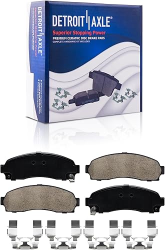 Miniatura 7 de Detroit Axle - Kit de freno delantero para Mazda B2300 B4000 2004-2007 B3000 2003-2009 Rotores de freno de disco Pastillas de freno de cerámica