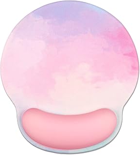 HAOCOO Ergonomic Mouse Mat Wrist Rest Support, Gel Mouse Pad with Non-Slip Rubber Base Mousepad, Wrist Rest Mousemat for Laptop Computer Home Office Working Pain Relief (Purple)