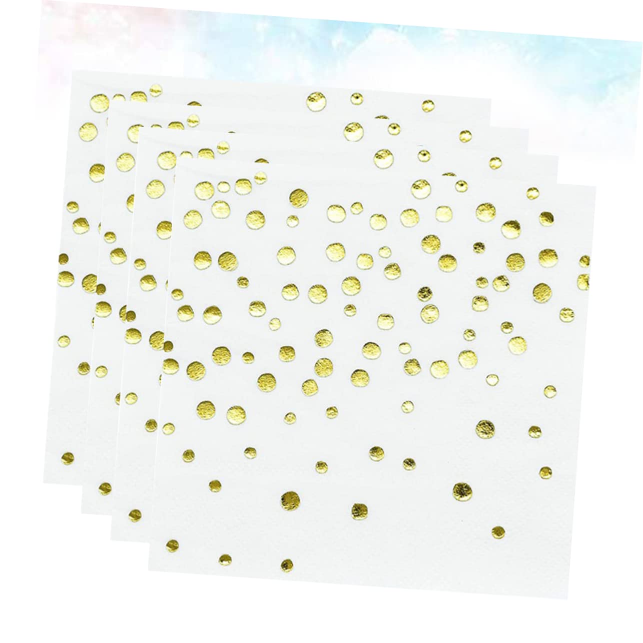 Papierservietten Goldene mit Punktmuster für Party