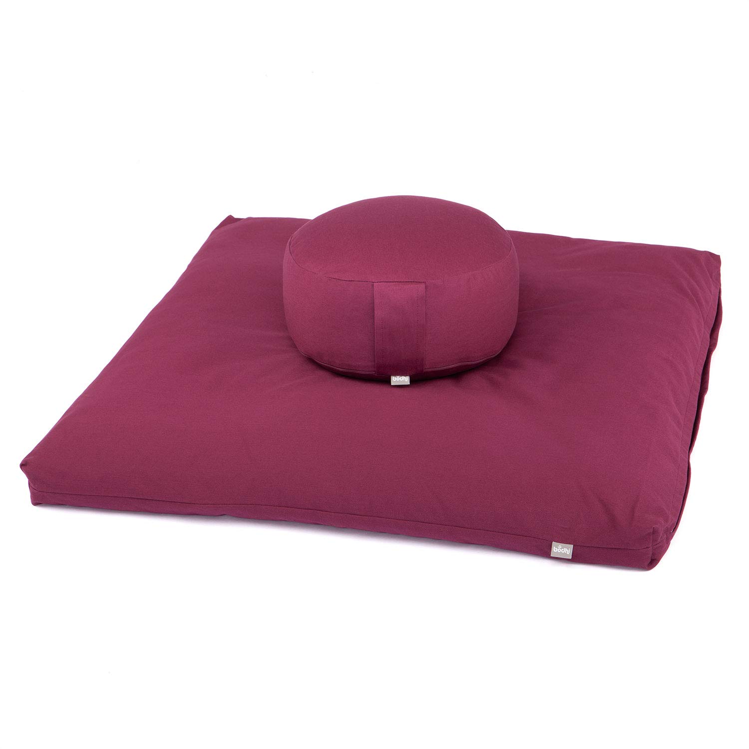 Bodhi - Set da meditazione ECO | Cuscino Rondo + Zabuton, Melanzana (faretro)