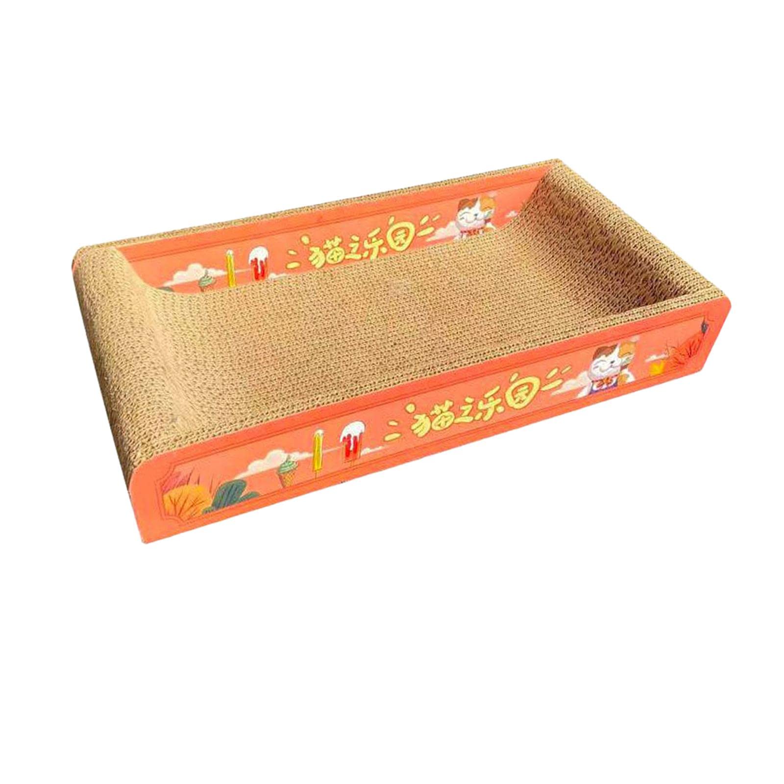 Tiragraffi per Gatti, Lettino da Salotto Grinding Artiglio Scratch Toy Nido Resistente all'Usura Tiragraffi in Cartone Ondulato per Gatti da, Rosso