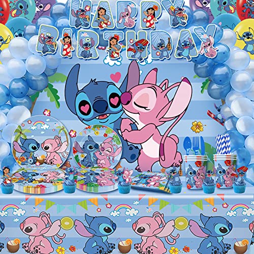 48Pcs Lilo And Stitch Cake Cupcake Decoration Supplies Cupcake Topper For Kids Birthday Party #TOP4