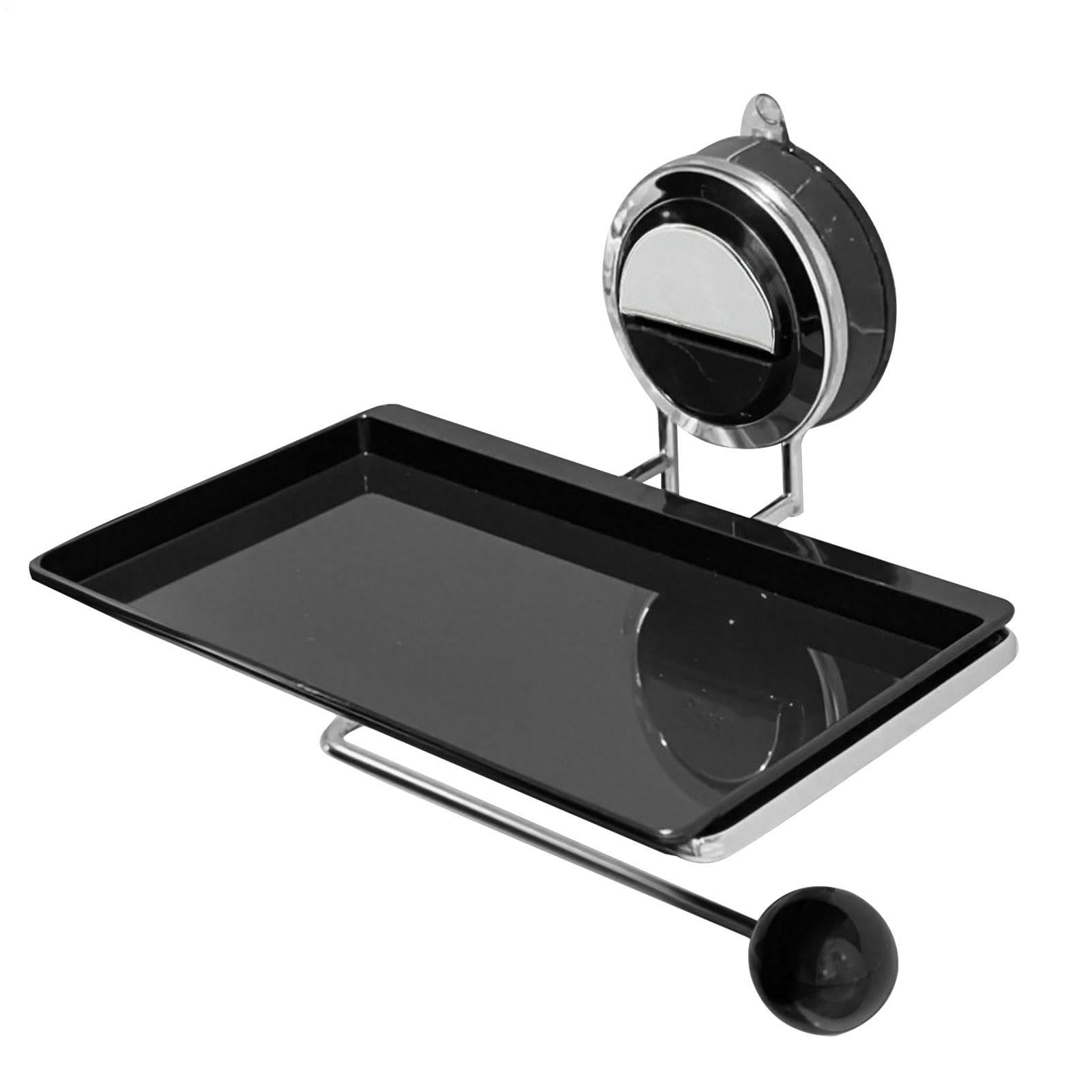 Toilet Paper Holder Wall Mounted Paper Towel Suction Cup Organizer Shelf