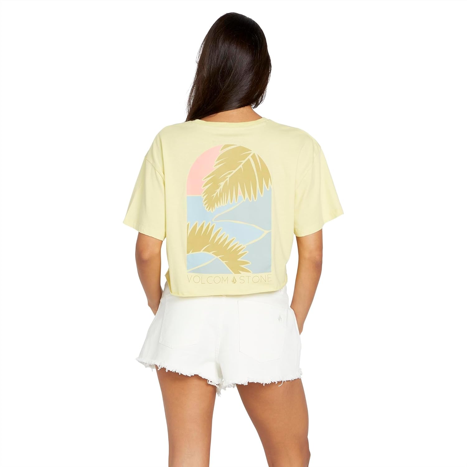 Volcom Women's Just a Trim Short Sleeve Crop Tee
