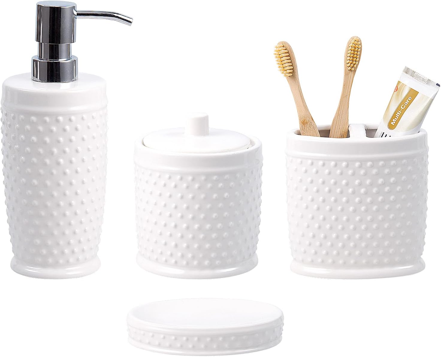 Bathroom Accessories Set, 4Piece Ceramic Bath Accessory