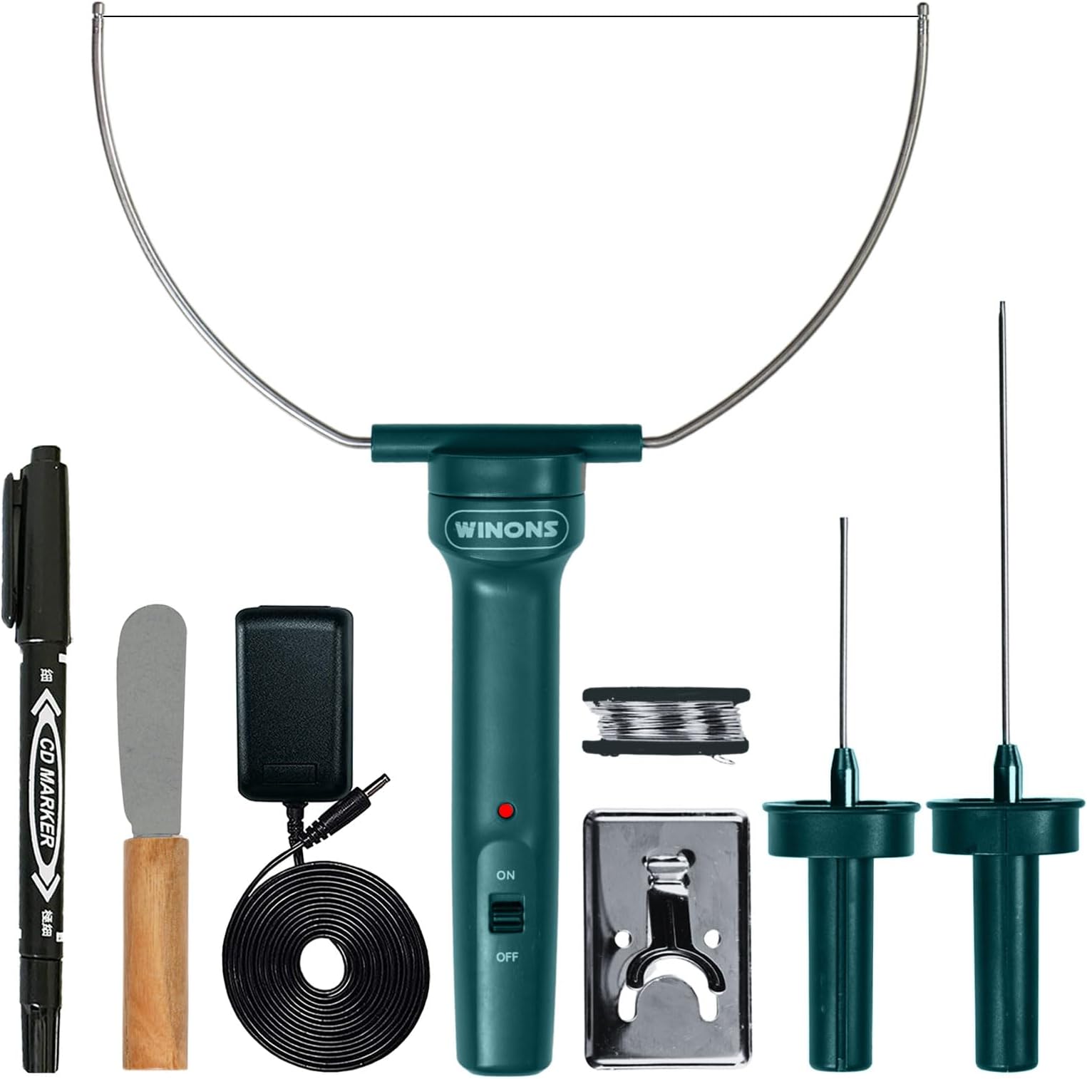 WINONS Hot Wire Foam Cutter Tool, WFC0001 Polystyrene and Styrofoam Cutter with Max. Temp. - 350°C, Hot Wire Cutting Tool for DIY Projects (Kit of 3) (Kit of 3 Heads)