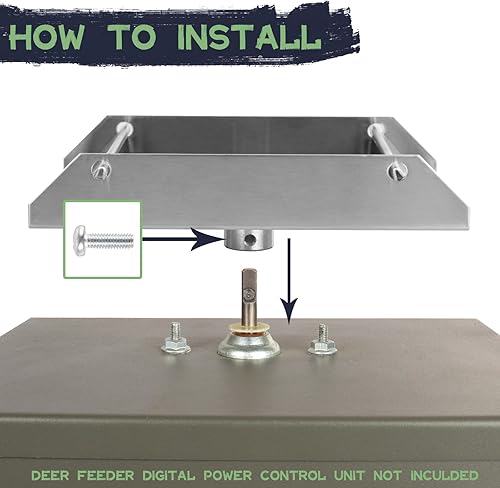 Miniatura 4 de Highwild Placa giratoria de 12 voltios para comedero de ciervos - 1/4"