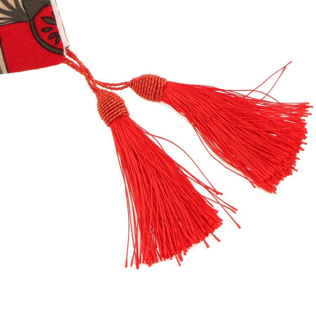 ELBME 33x200cm Decorative Velvet Tassel Wedding Bed Table Runner Cloth Decor #3