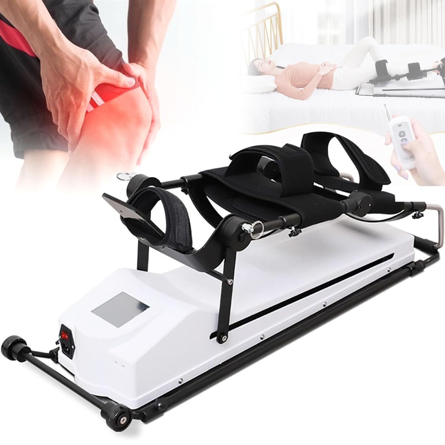 Trainer elettrico per la riabilitazione del ginocchio, 10 velocità regolabili, display dello schermo, dimensioni regolabili, regolabile da 0 a 120°, per rigidità articolare, post-frattura,right-M