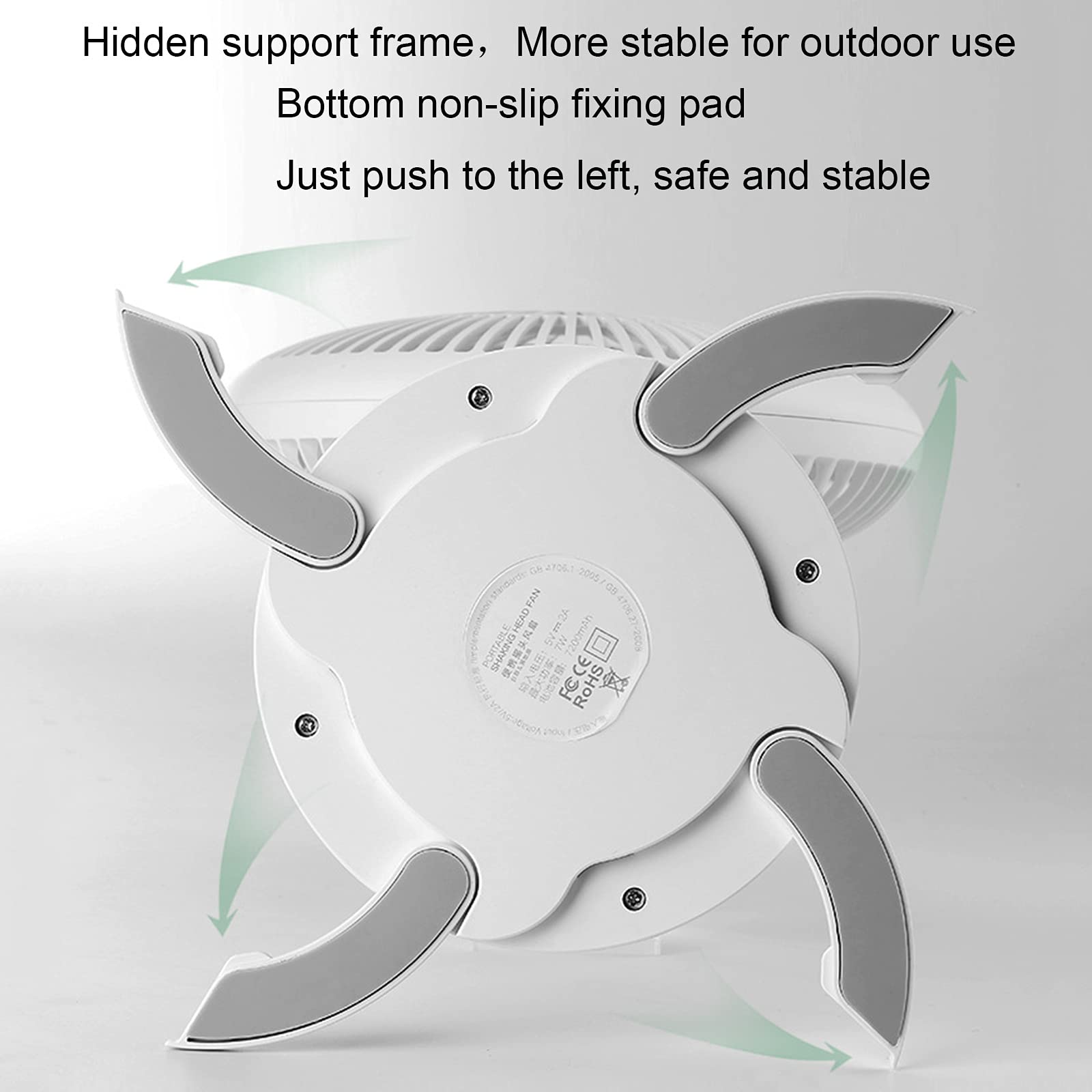 Ventilatore con piedistallo oscillante, Ventilatore a piedistallo a 3 velocità, ventilatore da tavolo USB regolabile in altezza, ventilatore di raffreddamento ultra silenzioso, per l'ufficio casa