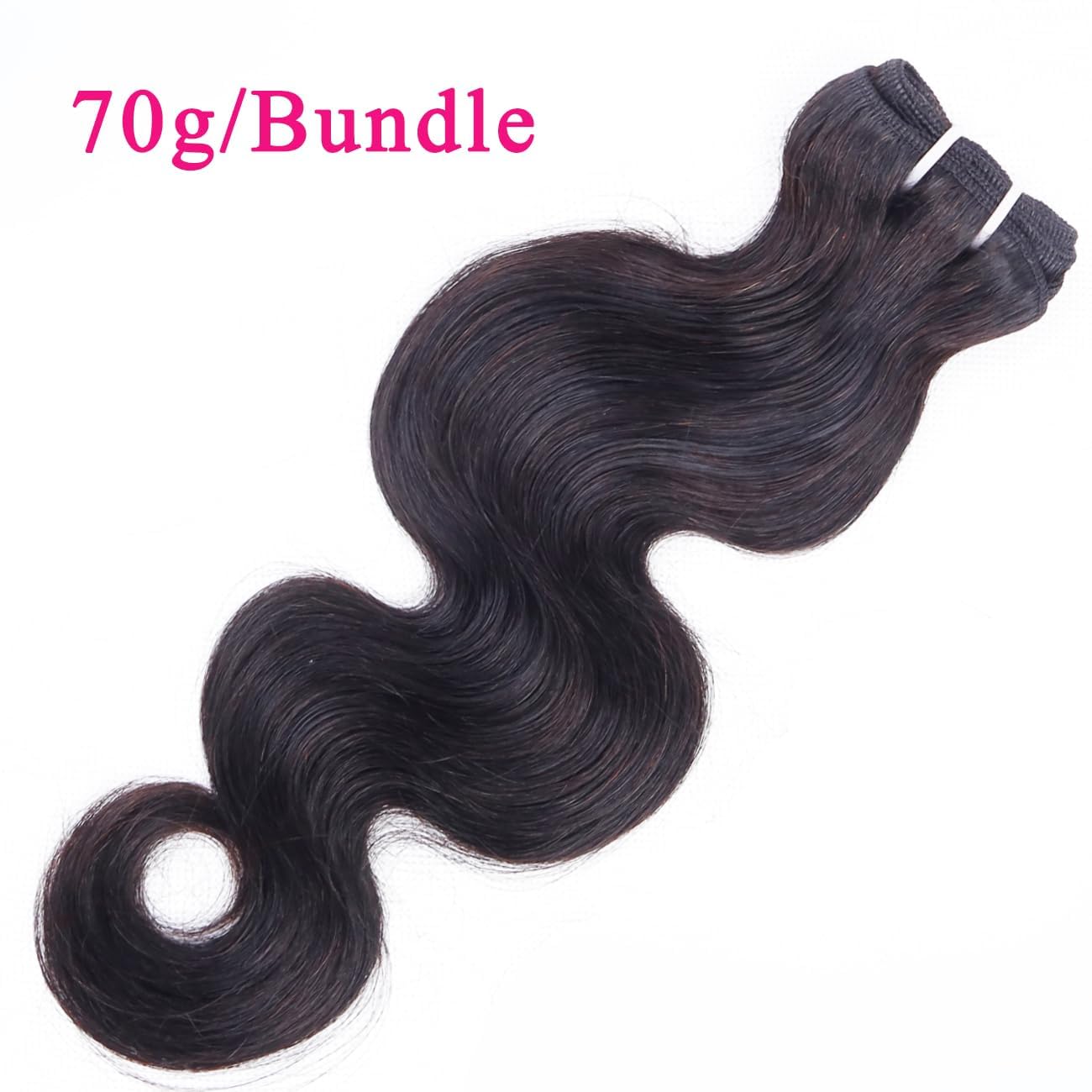 RESACA Body Wave 3 Bundles Human Hair Weave Weft Extentions Bundles for Women 24 26 28 Inch 100% Unprocessed Brazilian Virgin Human Hair (Nature Color Black)
