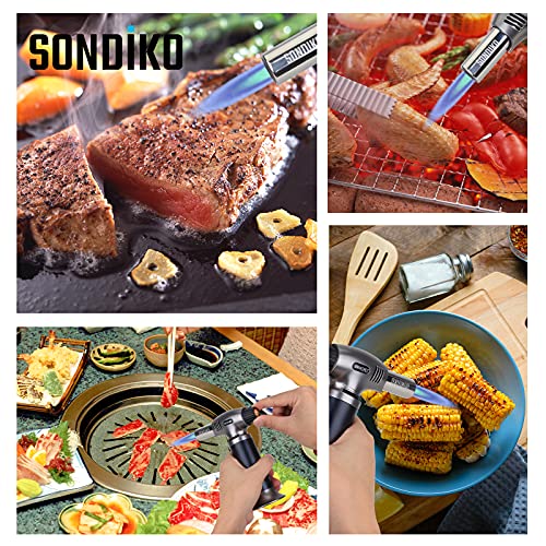 Sondiko Küchenbrenne Flambierbrenner mit Geschenkbox-Verpackung, Nachfüllbar Butangasbrenner, für alle Butan-Tanks mit… – Bild 7