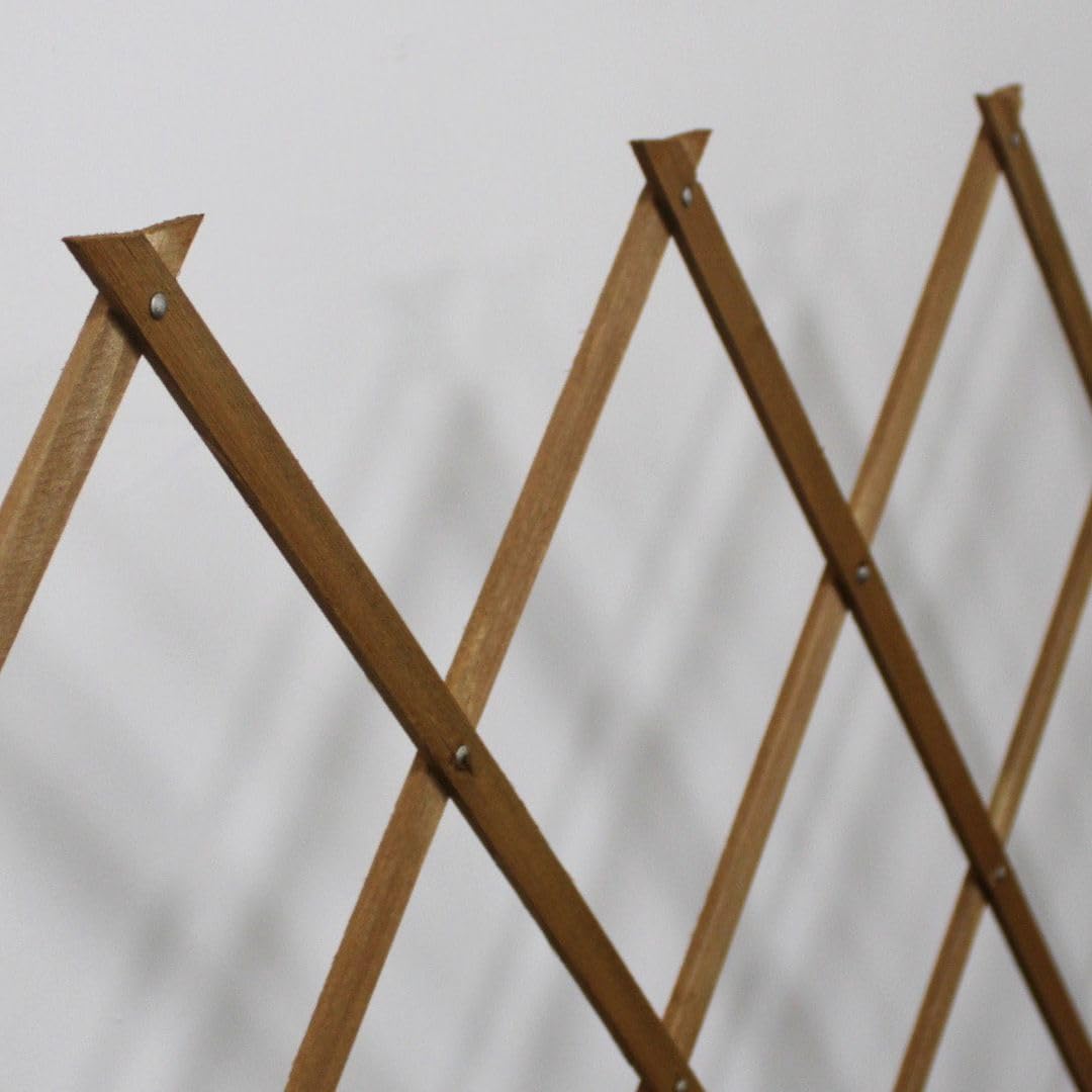 Celosía Extensible de Madera Elegante en Blanco - Decoración Versátil y Duradera para Jardín y Hogar (0,5X1,5M, Madera) — view 6