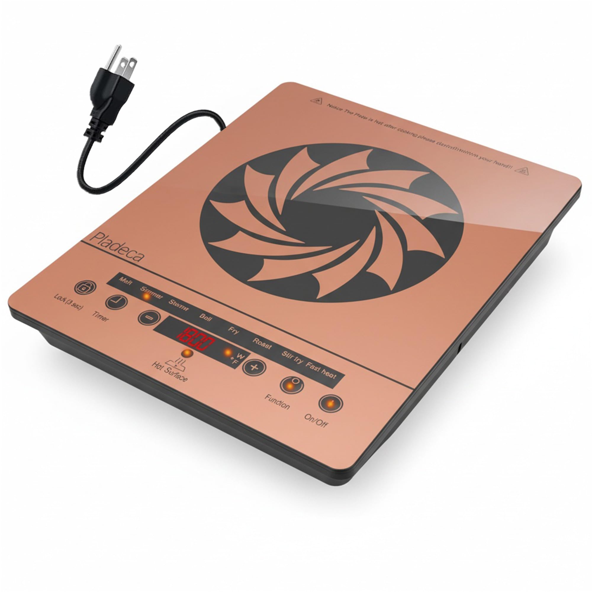 1800W Electric Stove Portable 110V Countertop Burner, Gold