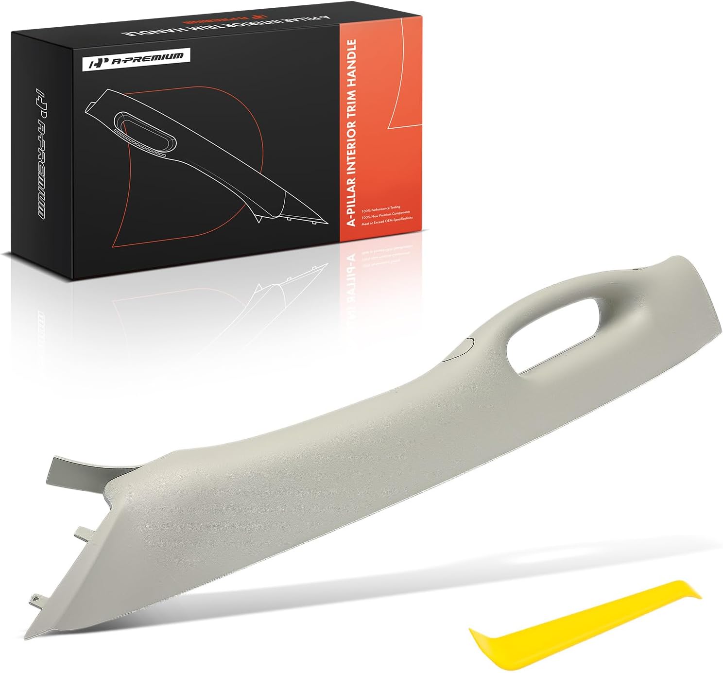 A-Premium Front Left A Pillar Grab Handle Molding Trim - Compatible with 2002-2010 Dodge Ram 1500 2500 3500 4500 5500 Pickup Truck - Replace 1TE75BD1AA, 1TE75TL2AA, 5GR29TL2AF, 5GR29TL2AG