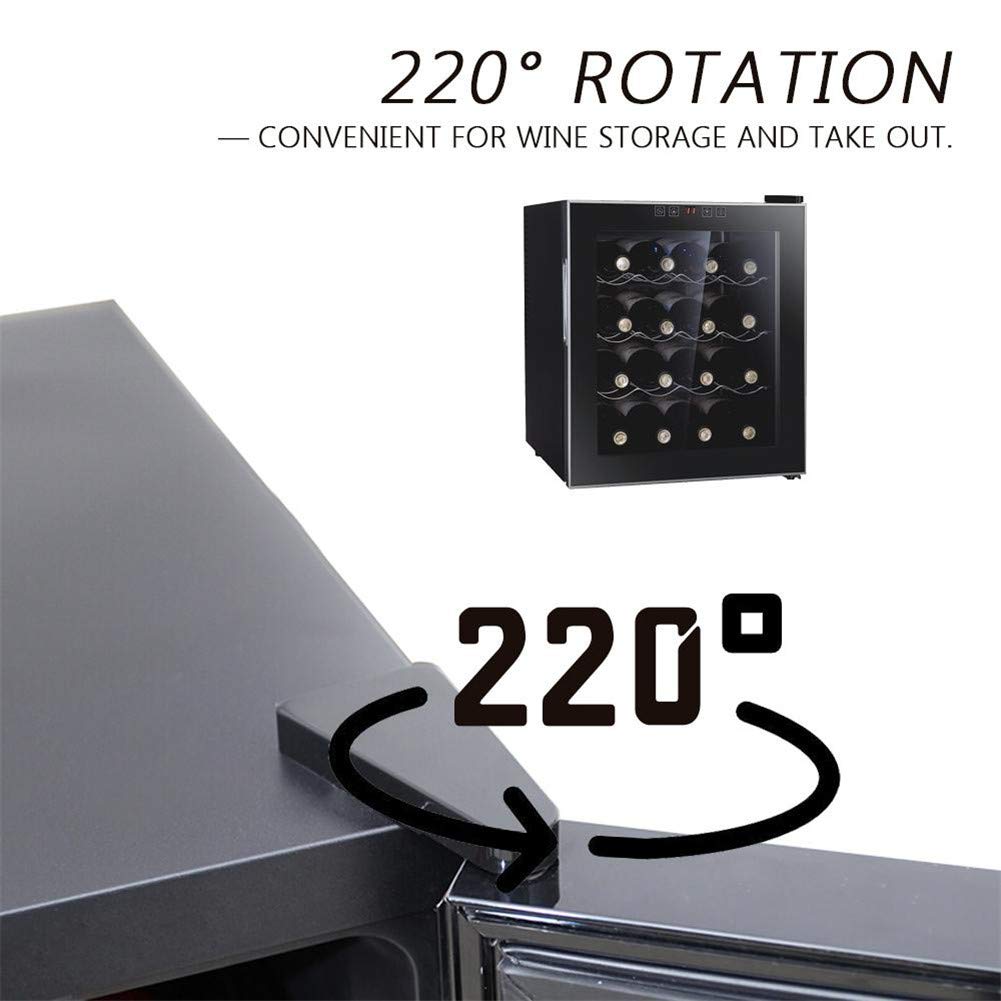 Refrigerador mini bar para 12 botellas de vino de 11-18 °C, control táctil de temperatura ajustable, luces LED, elegante, adecuado para el hogar, bar, fiesta