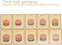 Vista 4 de Keenso Juego de cocina de comida rápida, divertido juguete compuesto de madera de simulación, juguete de Navidad para cumpleaños, niños