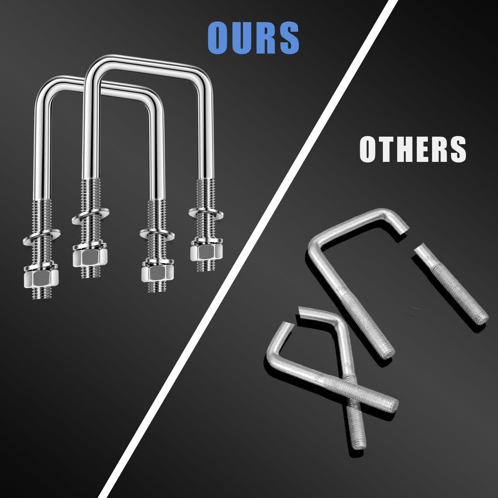 8) Boat Trailer U Bolt Stainless Steel SS UBOLT 1/2" D X 3 1/16 - Foto 4