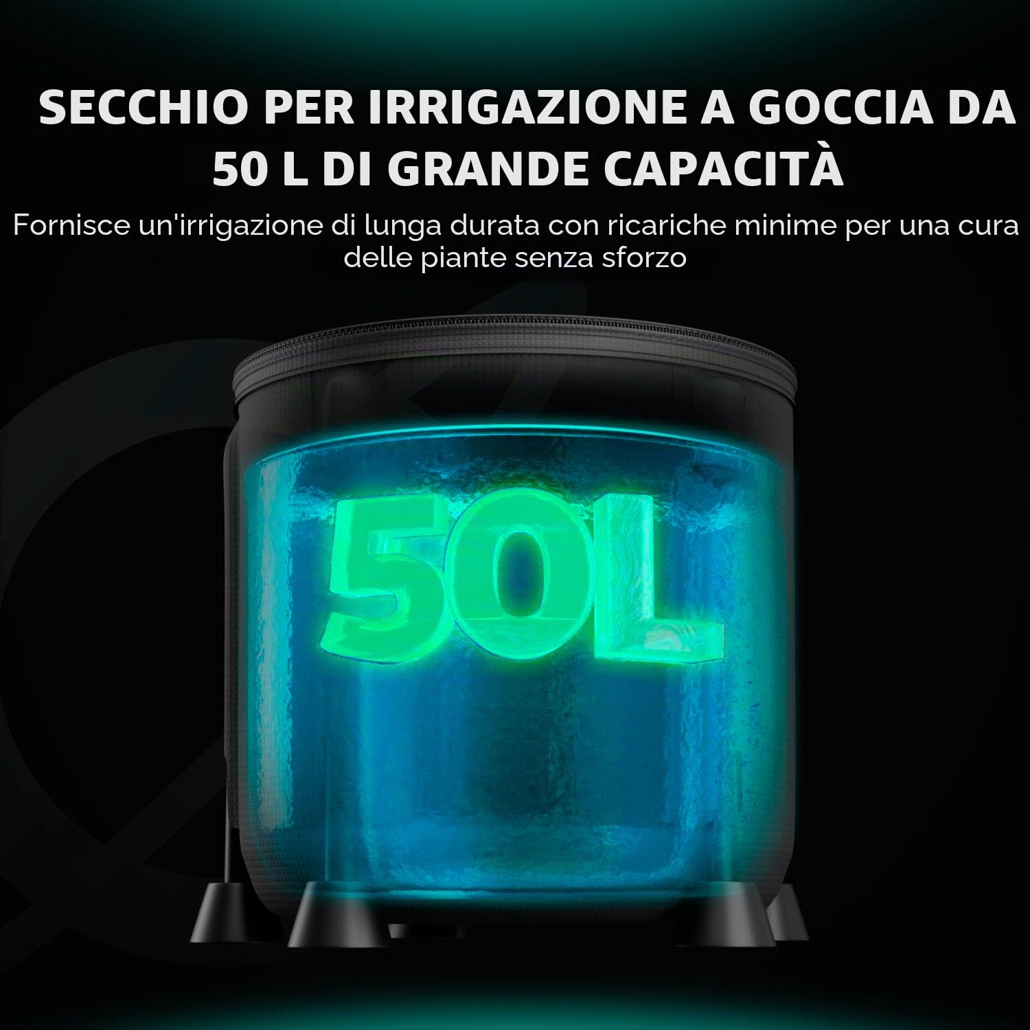 MARS HYDRO 2025 Kit di irrigazione a goccia automatica con secchio pieghevole da 5 l, pompa dell'acqua migliorata 24 W, 8 trasmettitori a goccia